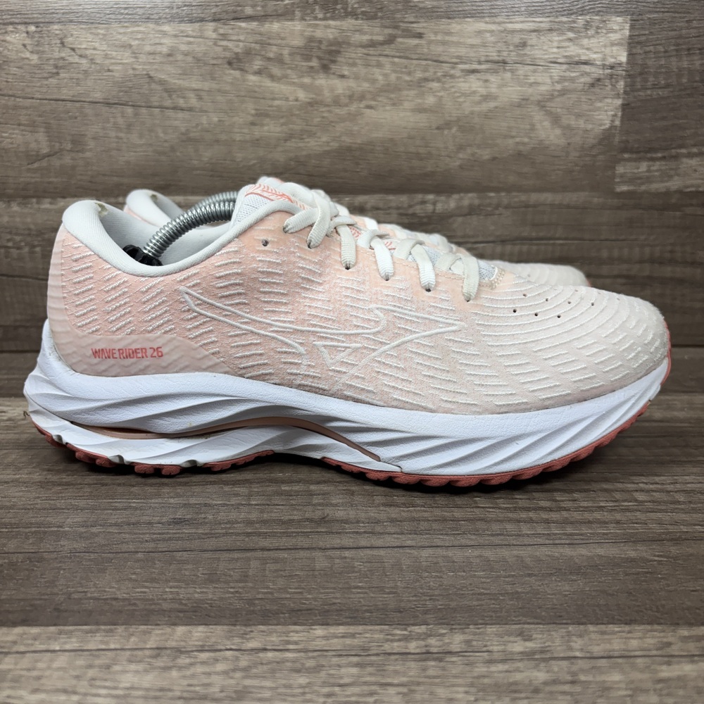 Mizuno Wave Rider 26 Pink White Womens US Size 9 411378.00VG Running Shoes
